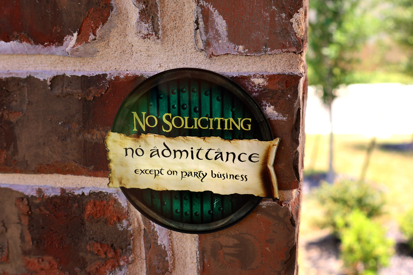 No Soliciting Sign - The Hobbit No Admittance