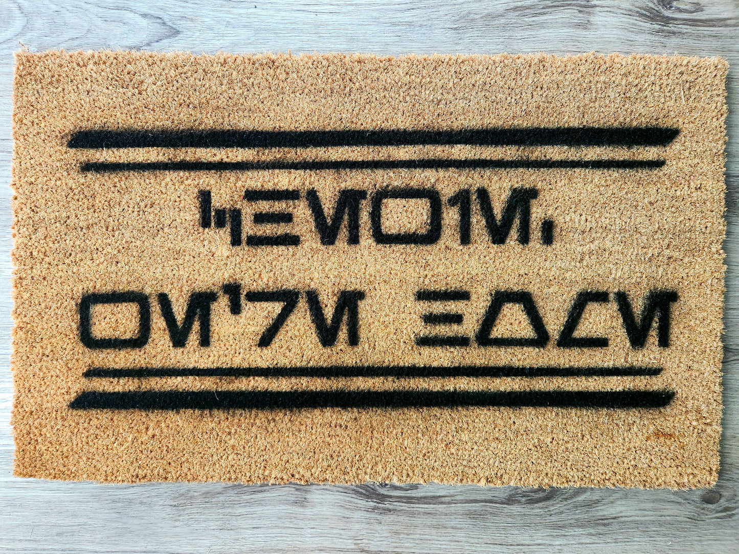 "Chewie, We're Home" Aurebesh Welcome Mat