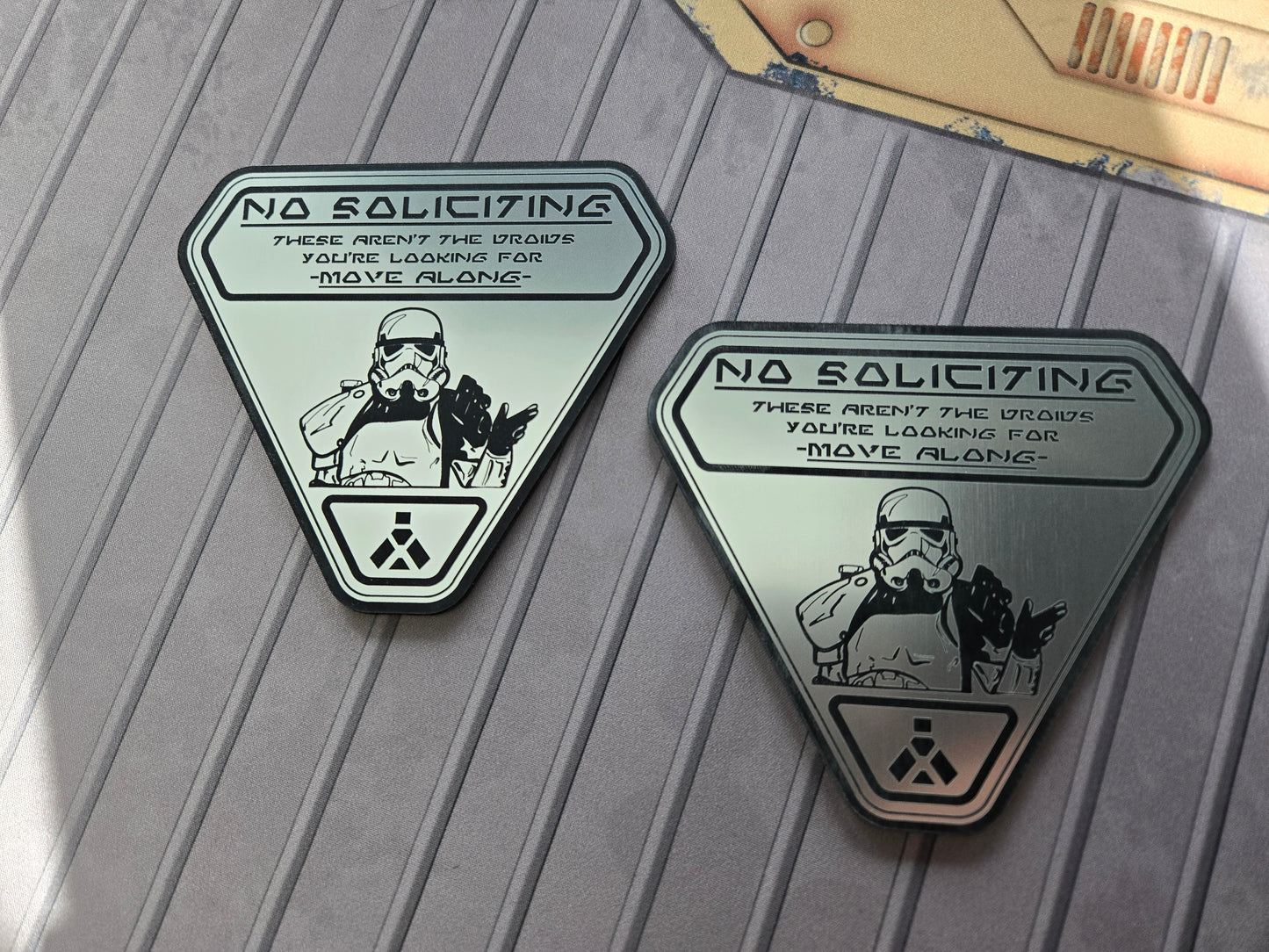 No Soliciting Sign - Not the Droids You're Looking For