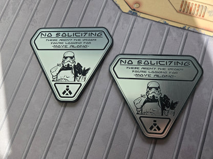 No Soliciting Sign - Not the Droids You're Looking For