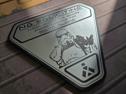 No Soliciting Sign - Not the Droids You're Looking For