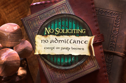 No Soliciting Sign - The Hobbit No Admittance
