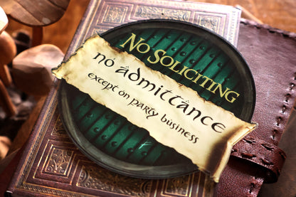 No Soliciting Sign - The Hobbit No Admittance